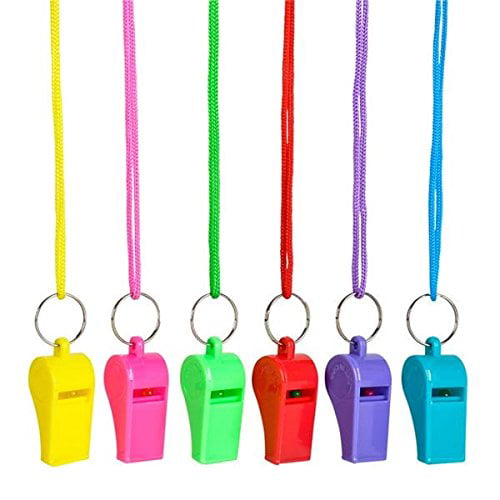 Whistle Necklaces/Red, pack of 12 